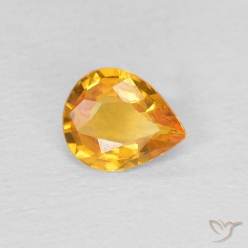 0.60克拉天然蓝宝石，梨形，VVS-VS