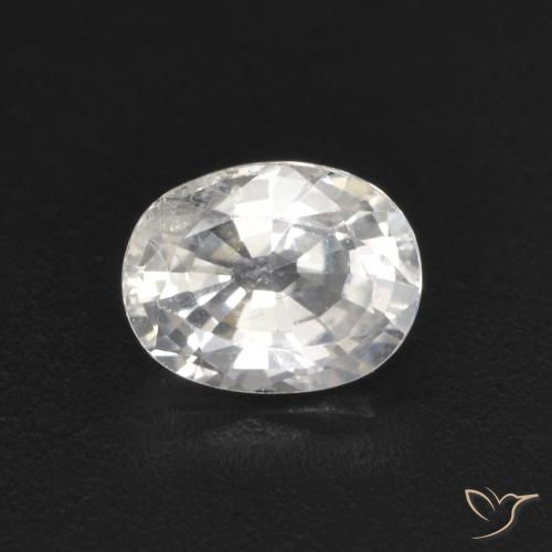 0.53ct 天然 白色 蓝宝石, 椭圆形, VS