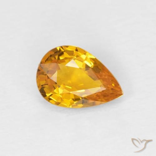 0.83克拉天然蓝宝石，梨形，VVS