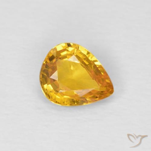0.60克拉天然蓝宝石，梨形，VS