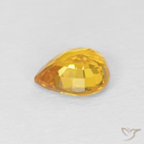 0.79克拉天然蓝宝石，梨形，VS