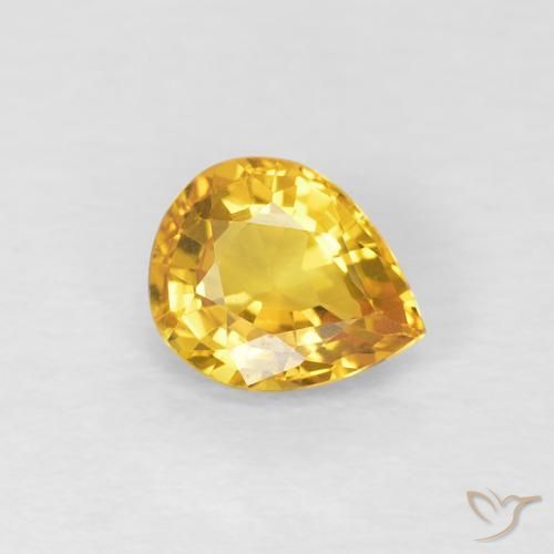 0.62克拉天然蓝宝石，梨形，VS