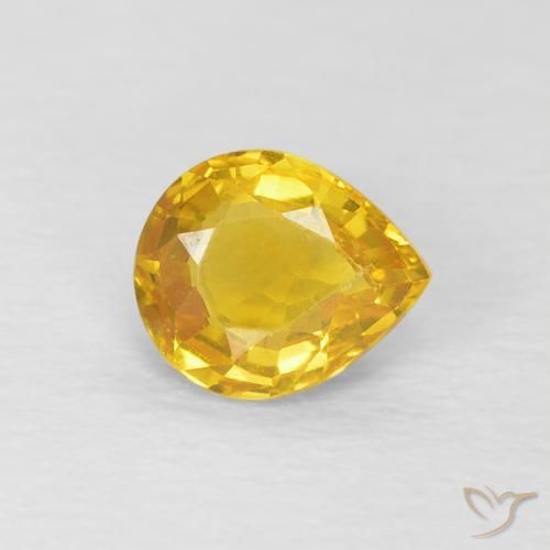 0.76克拉天然蓝宝石，梨形，VVS