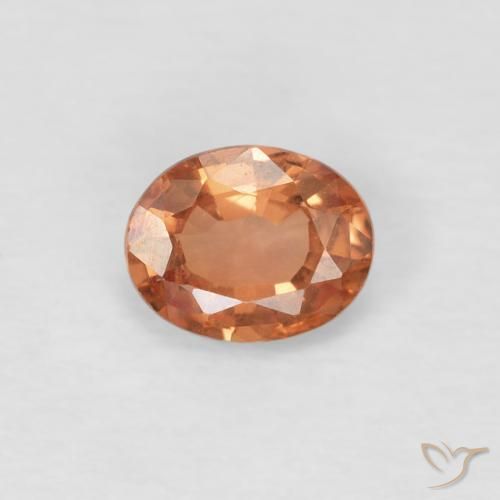 0.49ct 天然 浅棕橙色 蓝宝石, 椭圆形, VS