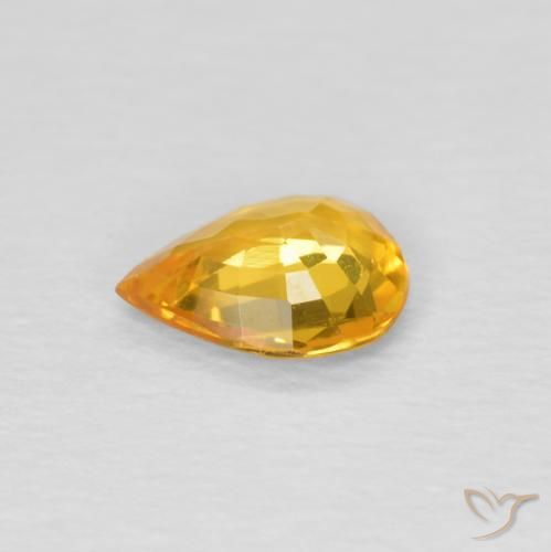 0.50克拉天然蓝宝石，梨形，VS