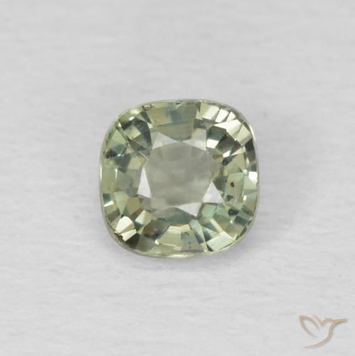 0.47ct 天然 灰绿色 蓝宝石, 软垫, VS