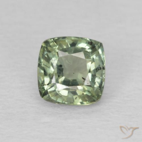 0.63ct 天然 浅绿色 蓝宝石, 软垫, VS