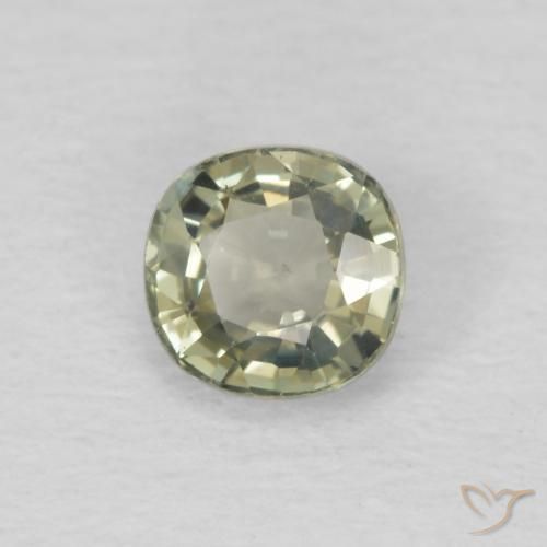 0.54ct 天然 浅森林绿 蓝宝石, 软垫, VS