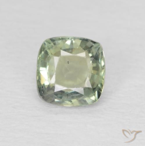 0.49ct 天然 浅鼠尾草绿色 蓝宝石, 软垫, VS