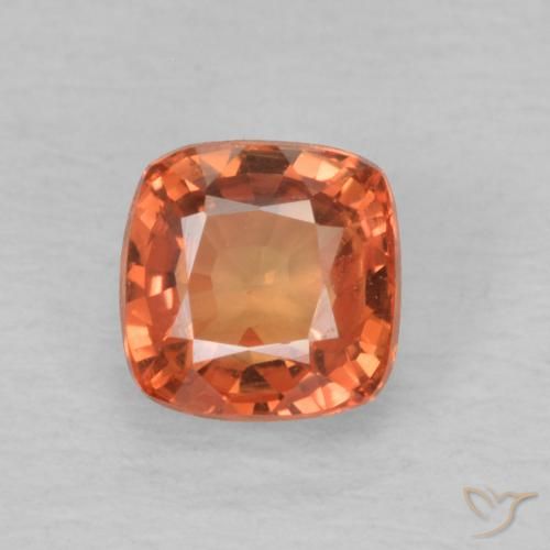 0.74ct 天然 橙红色 蓝宝石, 软垫, VVS