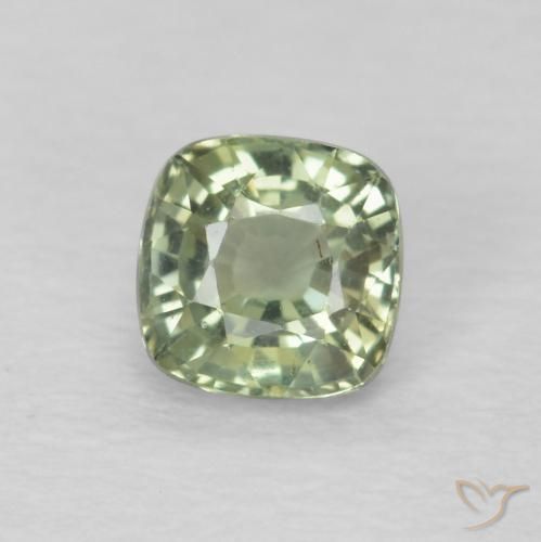 0.52ct 天然 浅绿色 蓝宝石, 软垫, VS