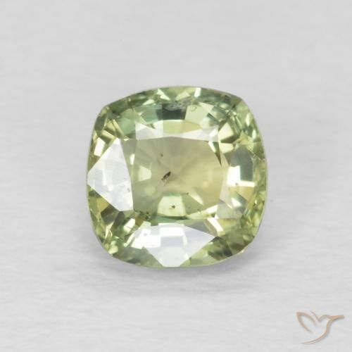 0.59ct 天然 非常浅的鼠尾草绿色 蓝宝石, 软垫, VS