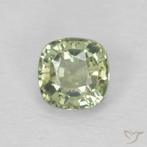 0.48ct 天然 非常浅的绿色 蓝宝石, 软垫, VS