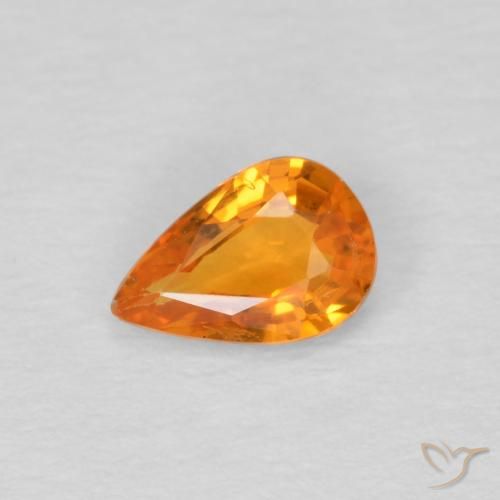0.47ct 天然 亮橙色 蓝宝石, 梨形, VS