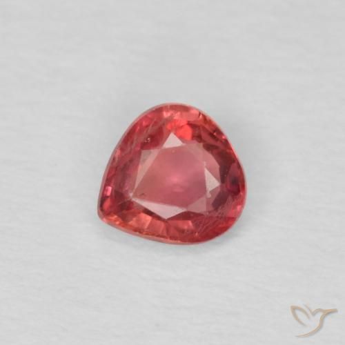 0.44ct 天然 中红 蓝宝石, 梨形, VS