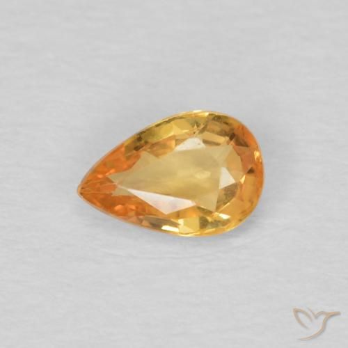 0.51ct 天然 深金色 蓝宝石, 梨形, VVS-VS