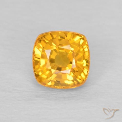 0.55ct 天然 橙金 蓝宝石, 软垫, VVS-VS