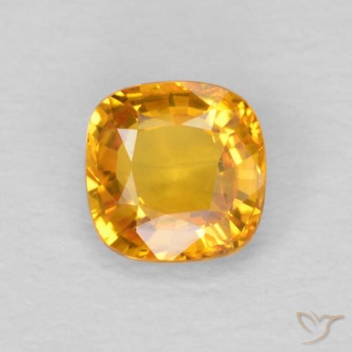 0.50ct 天然 橙金 蓝宝石, 软垫, VVS-VS
