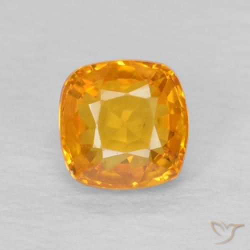 0.59ct 天然 橙金 蓝宝石, 软垫, VVS-VS