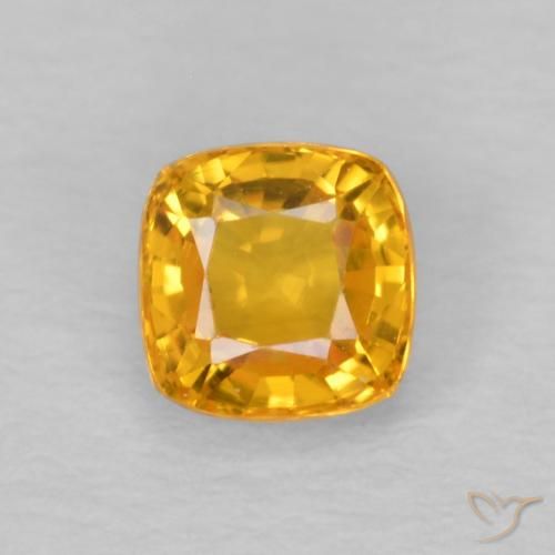 0.62ct 天然 中橙 蓝宝石, 软垫, VVS