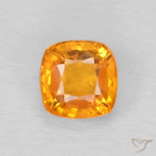 0.67ct 天然 中橙 蓝宝石, 软垫, VVS