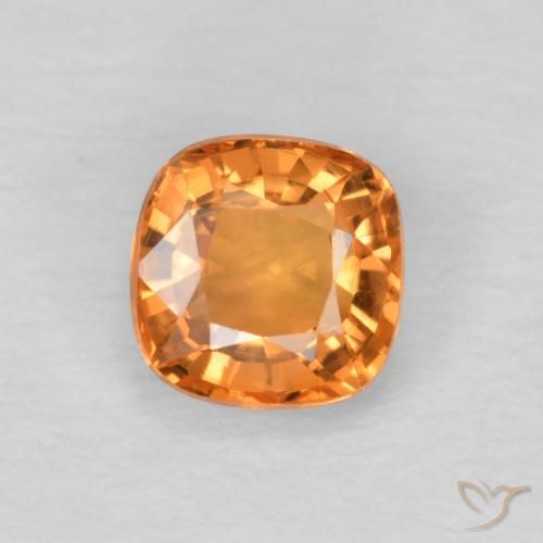 0.57ct 天然 中橙 蓝宝石, 软垫, VVS