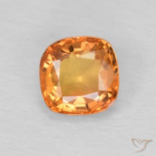 0.51ct 天然 红橙色 蓝宝石, 软垫, VVS