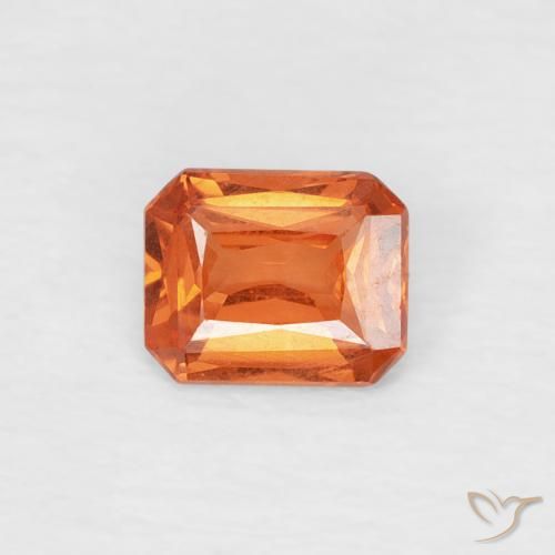 0.46ct 天然 红橙色 蓝宝石, 祖母绿式切割, VVS