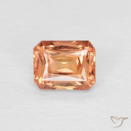 0.55ct 天然 中橙 蓝宝石, 祖母绿式切割, VVS