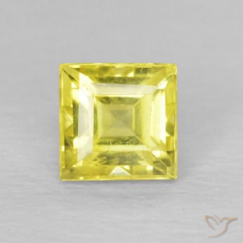 0.68ct 天然 淡黄色 蓝宝石, 正方形, VS