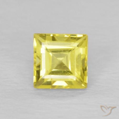 0.52ct 天然 淡黄色 蓝宝石, 正方形, VVS-VS