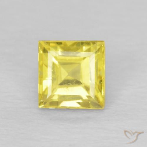 0.60ct 天然 淡黄色 蓝宝石, 正方形, VVS-VS