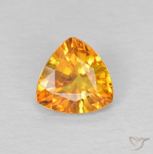 0.72ct 天然 深橙色 蓝宝石, 胖三角形, VS