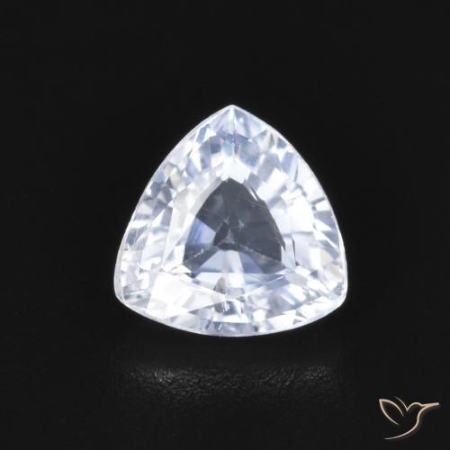 0.77ct 天然 非常浅的蓝色 蓝宝石, 胖三角形, VS