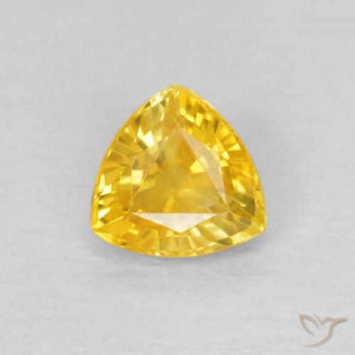 0.80ct 天然 金橙色 蓝宝石, 胖三角形, VVS-VS