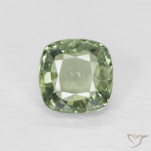 0.56ct 天然 浅绿色 蓝宝石, 软垫, VVS