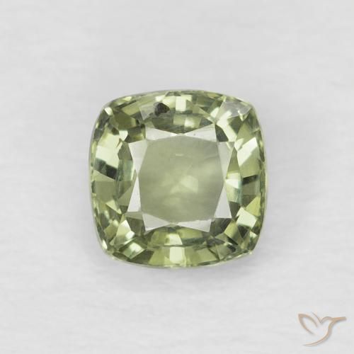 0.65ct 天然 非常浅的绿色 蓝宝石, 软垫, VVS