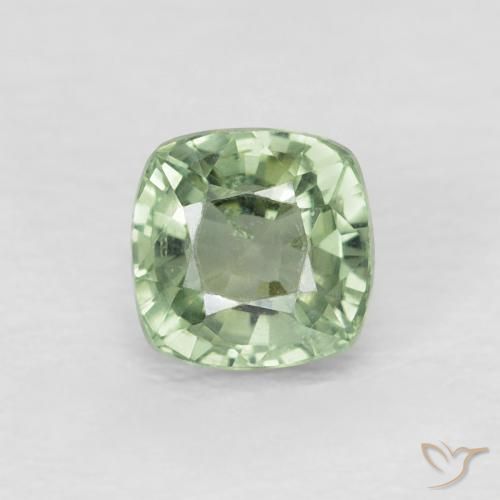 0.69ct 天然 淡黄绿色 蓝宝石, 软垫, VVS-VS
