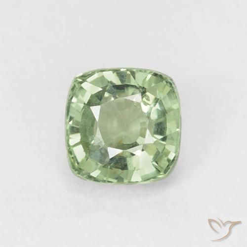 0.63ct 天然 浅鼠尾草绿色 蓝宝石, 软垫, VS