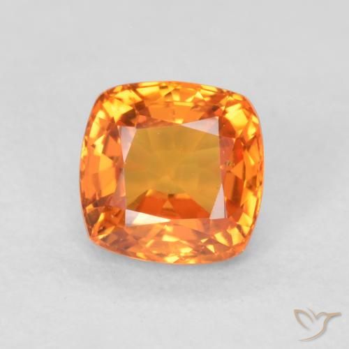 0.69ct 天然 亮橙色 蓝宝石, 软垫, VVS-VS