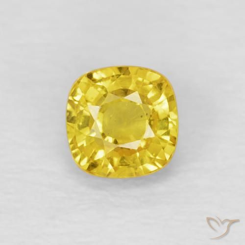 0.53ct 天然 Medium Light-Yellow 蓝宝石, 软垫, VS