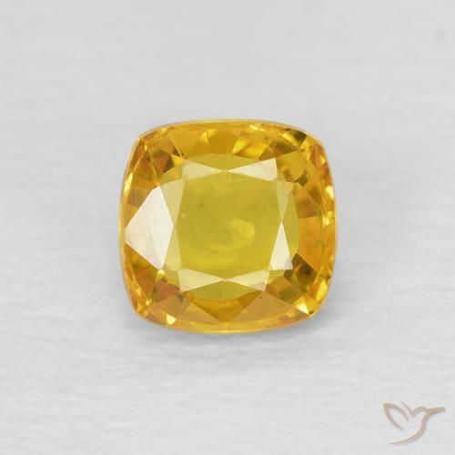 0.60ct 天然 金色 蓝宝石, 软垫, VS