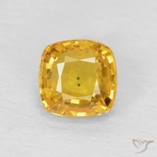 0.62ct 天然 金色 蓝宝石, 软垫, VS