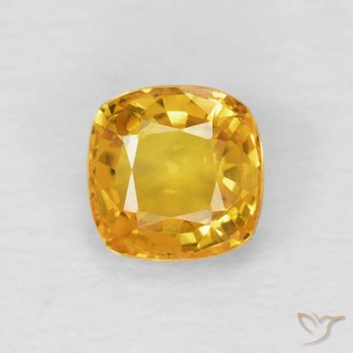 0.61ct 天然 金色 蓝宝石, 软垫, VVS