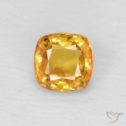 0.60ct 天然 中橙金 蓝宝石, 软垫, VVS