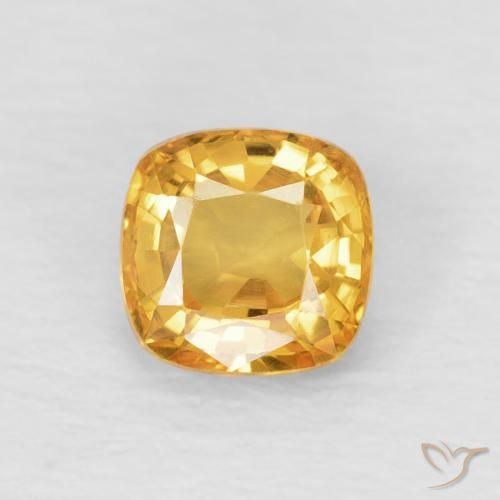 0.63ct 天然 深金橙色 蓝宝石, 软垫, VVS