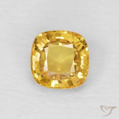 0.53ct 天然 金色 蓝宝石, 软垫, VVS
