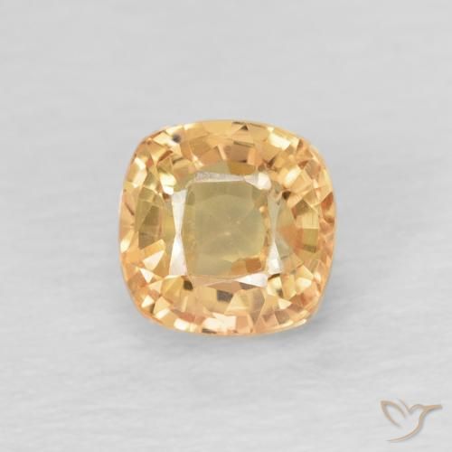 0.74ct 天然 金色 蓝宝石, 软垫, VVS