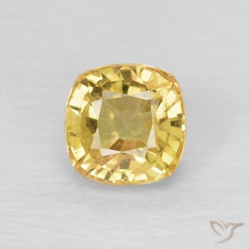 0.67ct 天然 浅金色 蓝宝石, 软垫, VVS