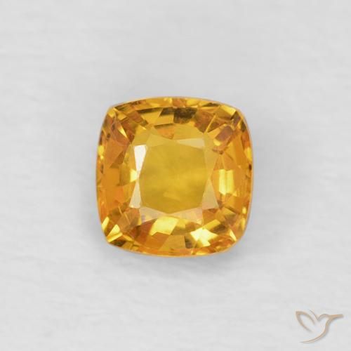 0.48ct 天然 橙金 蓝宝石, 软垫, VVS